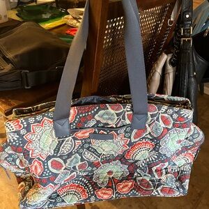 Vera Bradley Blue and Red Floral Tote